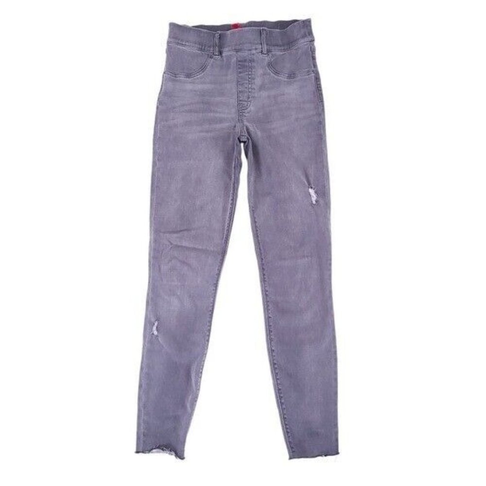 Spanx Womens Gray High Rise Skinny Ankle Pull On Jeans S